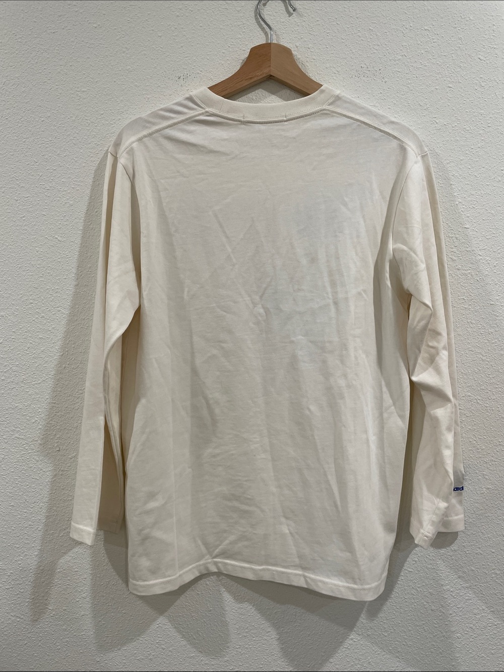 Mardi Mercredi Floral Graphic Long Sleeve Tee Cream & Royal Blue XS - Picture 6 of 7